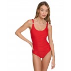 Women's Off-shoulder One-piece Red Swimsuit