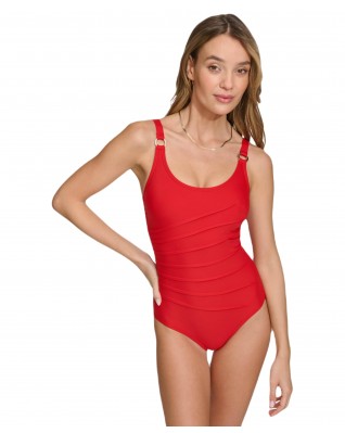 Women's Off-shoulder One-piece Red Swimsuit Women's Off-shoulder One-piece Red Swimsuit