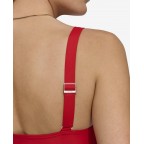 Women's Off-shoulder One-piece Red Swimsuit