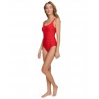 Women's Off-shoulder One-piece Red Swimsuit